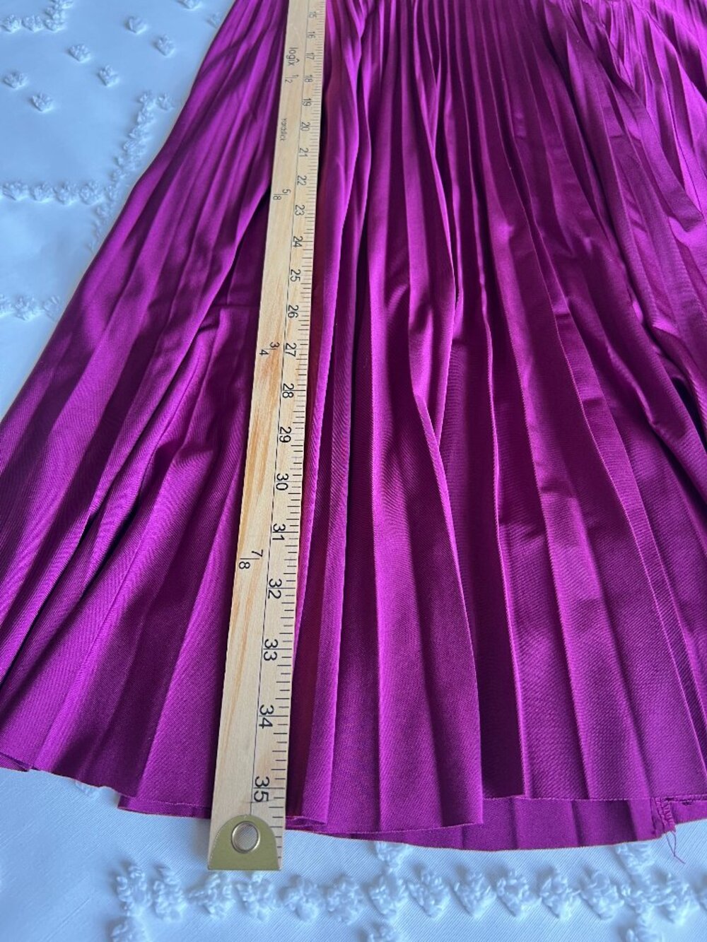 Y2K Soprano Magenta Accordion Pleat Retro Fit & Flare Dress SIZE LARGE - Picture 12 of 14